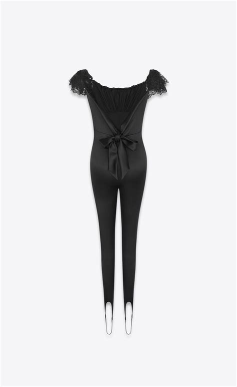 ysl jumpsuit schwarz|YSL catsuit.